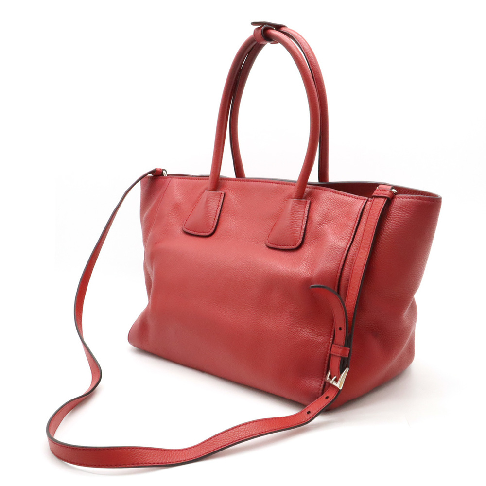 Prada Phenix Red Tote Bag Vitello